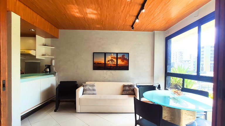 Flat Frente Mar Wifi/Ar - Pituba